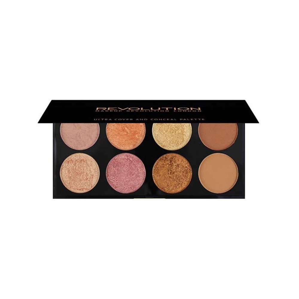 Makeup Revolution London Ultra Blush Palette – Palette mit Rouges, 13 g, Goldener Zucker 2, Roségold