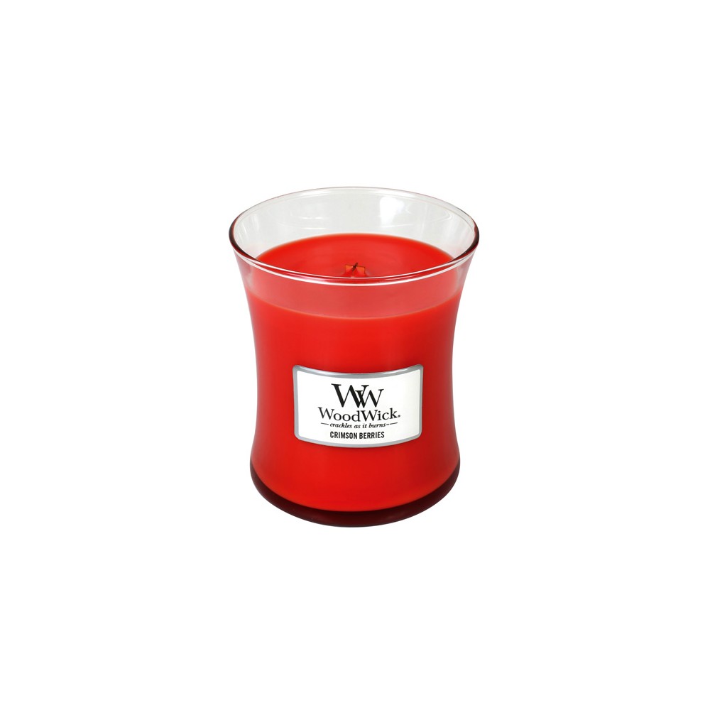WoodWick Crimson Berries scented candle with wooden wick 275 g