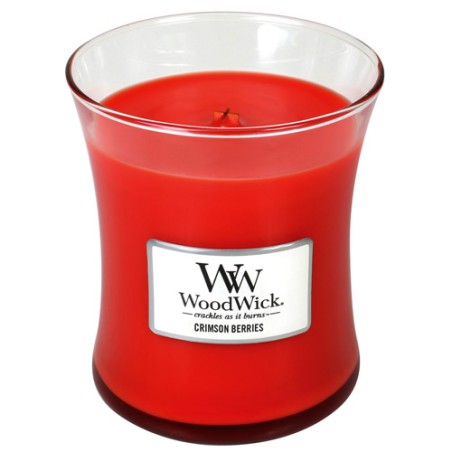 WoodWick Crimson Berries scented candle with wooden wick 275 g