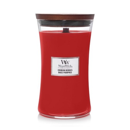 WoodWick Crimson Berries scented candle with wooden wick 609,5 g