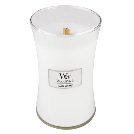 WoodWick Island Coconut scented candle with wooden wick 609,5 g