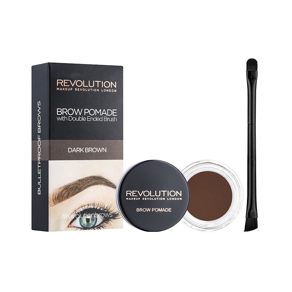 Makeup Revolution London Brow Pomade Augenbrauenpomade 2,5 g Dunkelbraun