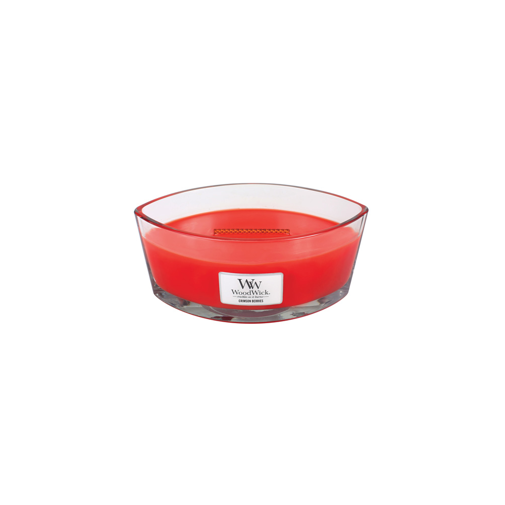WoodWick Crimson Berries scented candle with wooden wick 453,6 g