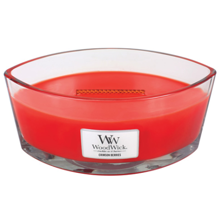 WoodWick Crimson Berries scented candle with wooden wick 453,6 g