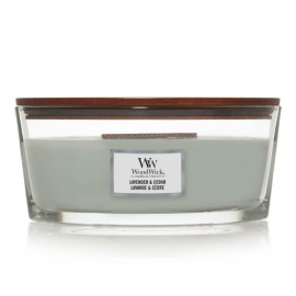 WoodWick Lavender & Cedar scented candle with wooden wick 453,6 g
