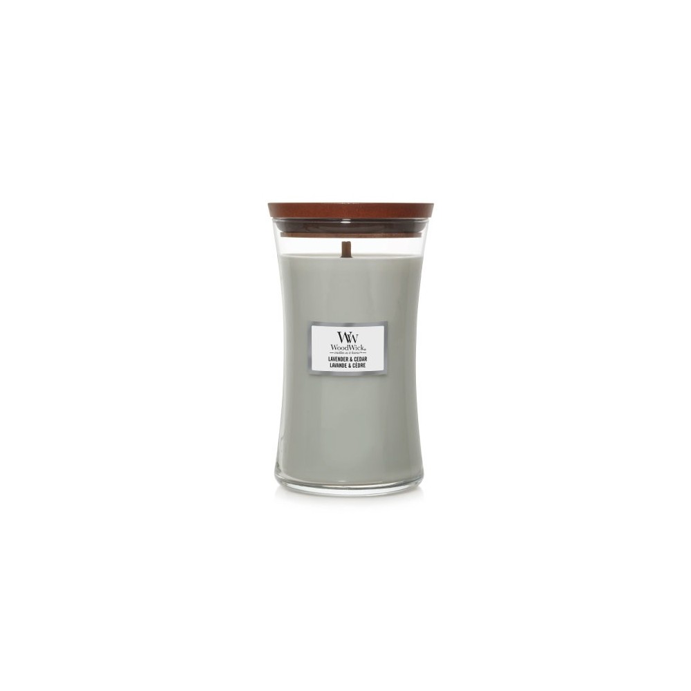 WoodWick Lavender & Cedar scented candle with wooden wick 609,5 g