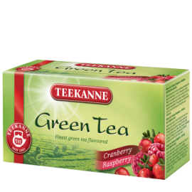 Teekanne Grüner Tee Cranberry-Himbeere