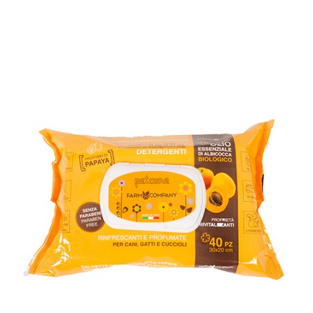 Farm Company Pet Wipes Apricot Oil & Papaya 40 pcs