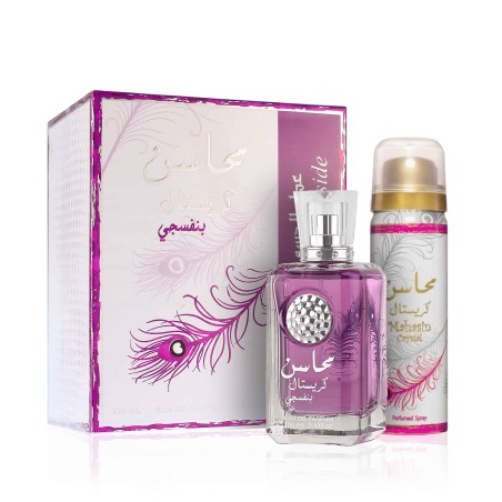 Lattafa Mahasin Crystal Violet Set W (Edp 100Ml + Deo 50Ml)