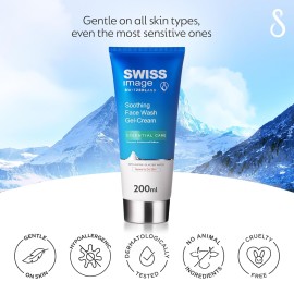Swiss Image Beruhigendes Gesichtswaschgel‑Creme 200 ml / 6,8 fl oz