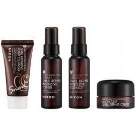 Mizon Snail Miniature Set: Foam Cleanser 30ml + Repair Essence 50ml + Repair Toner 50ml + All In One Cream 15ml