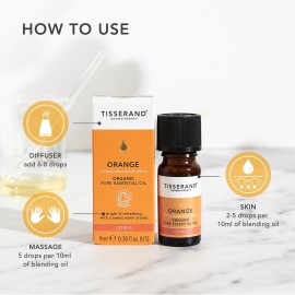 Tisserand Orange Organic Pure Essential Oil 9 ml / 0.30 fl oz