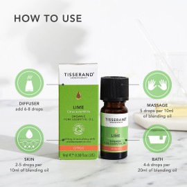 Tisserand Lime Organic Pure Essential Oil 9 ml