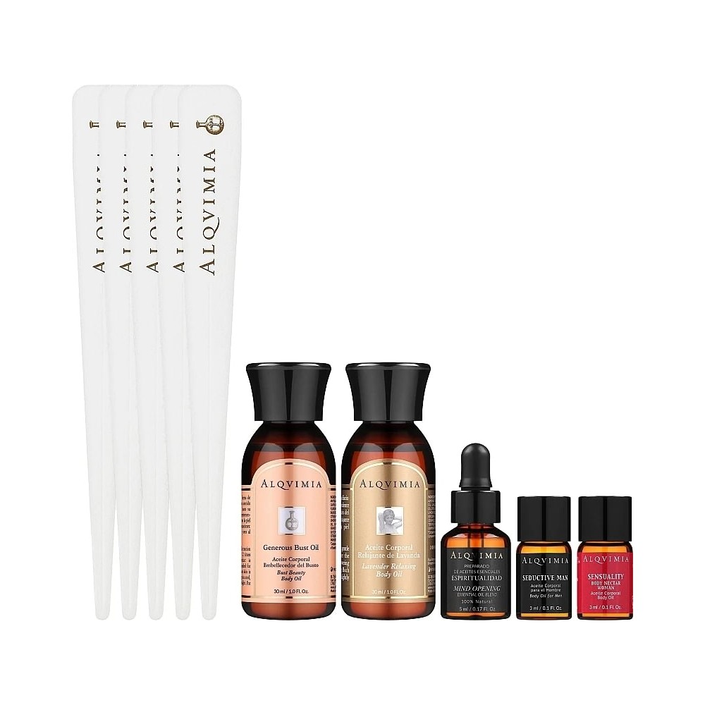 Alqvimia Supreme Beauty & Spa-Erlebnis Set für Ihn & Sie: Brustverschönerndes Körperöl 30 ml + Entspannendes Lavendel-Körperöl 3