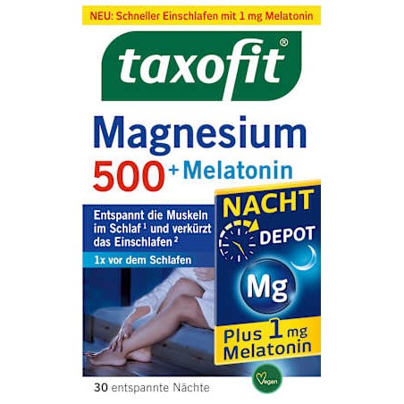taxofit Magnesium Night 500 + Melatonin Tablets 30 pcs 47.9 g / 0.32 oz