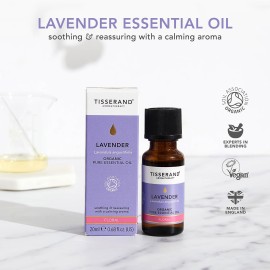 Tisserand Lavender Organic Pure Essential Oil 20 ml / 0.68 fl oz
