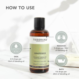 Tisserand Grapeseed Ethically Harvested Pure Blending Oil 100 ml / 3.38 fl oz