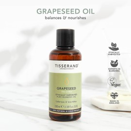Tisserand Grapeseed Ethically Harvested Pure Blending Oil 100 ml / 3.38 fl oz