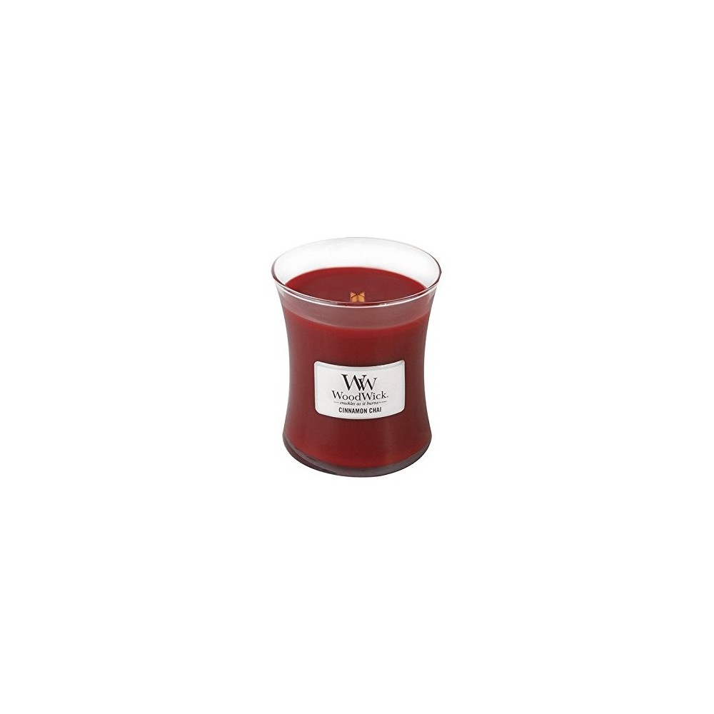 WoodWick Cinnamon Chai scented candle with wooden wick 275 g