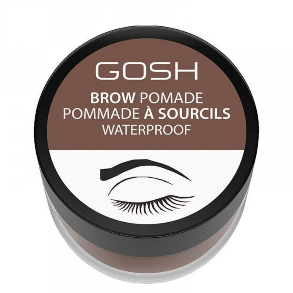Gosh, Gosh, Waterproof, Eyebrow Pomade, 001, Brown, 4 ml