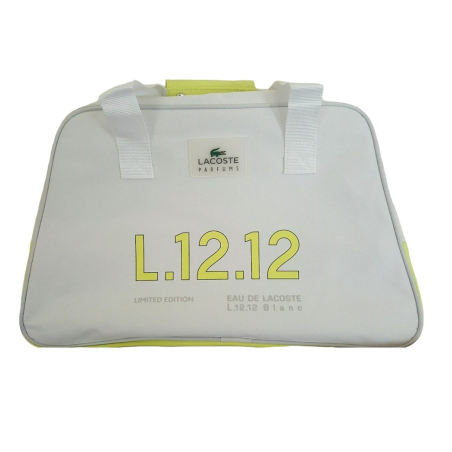 Lacoste, Eau de Lacoste L.12.12 Blanc, Polyester, Textile Bag, Duffel Travel/Gym, White, For Women, 48 x 18 x 30 cm