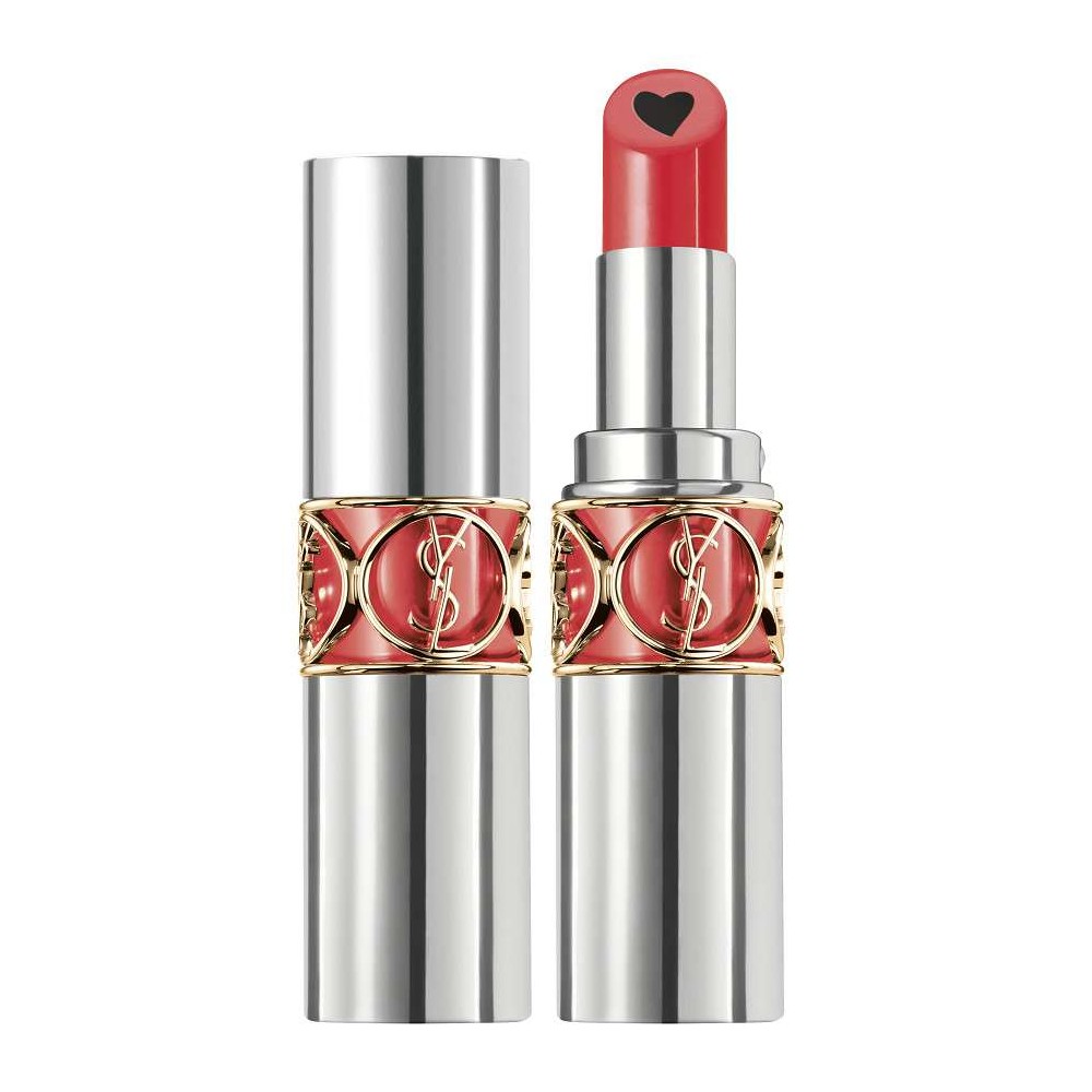 Yves Saint Laurent, Volupte Plump-In-Colour, Fresh Colour & Shine, Lip Plumper, 4, Exposing Coral, 3.5 g
