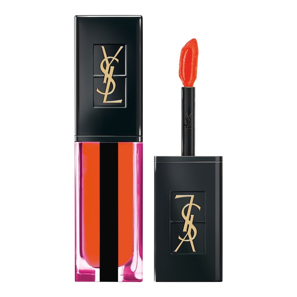 Yves Saint Laurent, Water Stain, Fresh Glossy Stain, Lip Gloss, 607, Inondation Orange, 5.9 ml