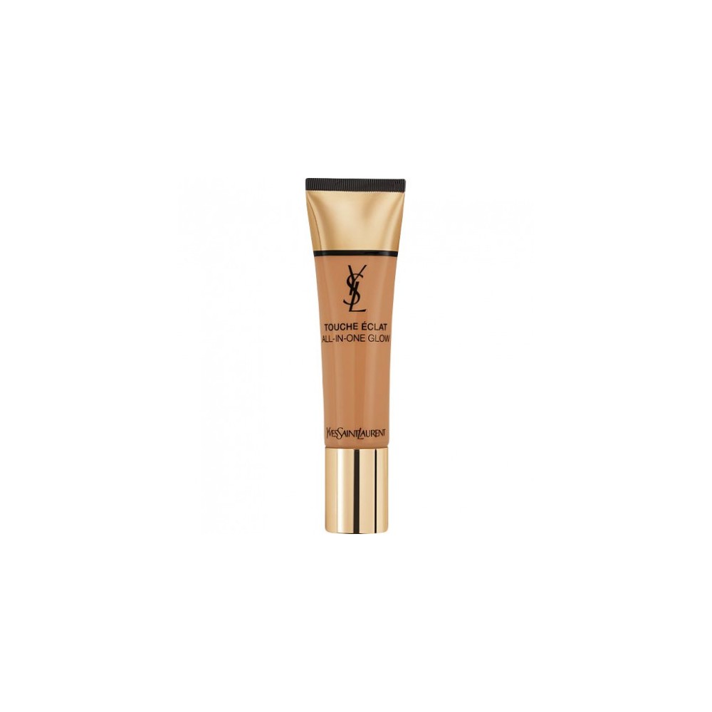 Yves Saint Laurent, Touche Eclat All-In-One Glow, Natural Medium Coverage, Liquid Foundation, B 70, Mocha, SPF 23, 30 ml