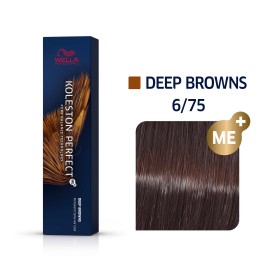 Wella Professionals, Koleston Perfect Me+, Permanent Hair Dye, 6/75 Dark Blonde Chestnut Mahogany, 60 ml