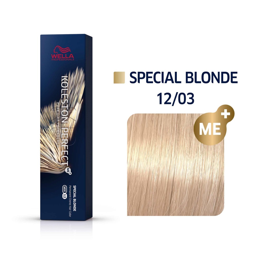 Wella Professionals, Koleston Perfect Me+, Permanent Hair Dye, 12/03 Special Natural Golden Blonde, 60 ml
