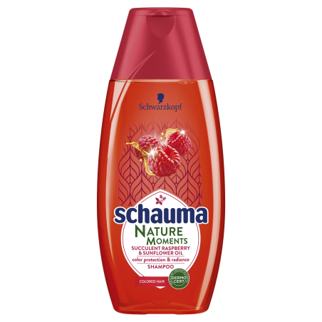 Schwarzkopf Schauma Nature Moments saftiges Himbeer- und Sonnenblumenöl-Shampoo 250 ml / 8,4 fl oz