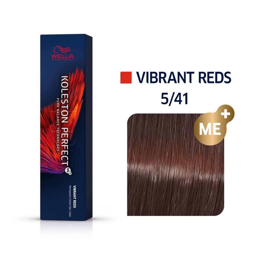 Wella Professionals, Koleston Perfect Me+, Permanent Hair Dye, 5/41 Light Chestnut Ash Red, 60 ml