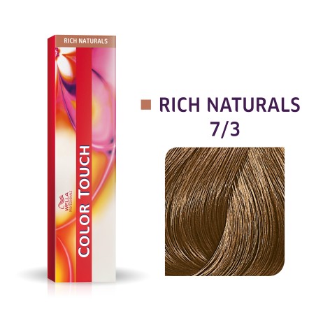 Wella Professionals, Color Touch, Ammonia-Free, Semi-Permanent Hair Dye, 7/3 Medium Blonde Chestnut Pearl, 60 ml