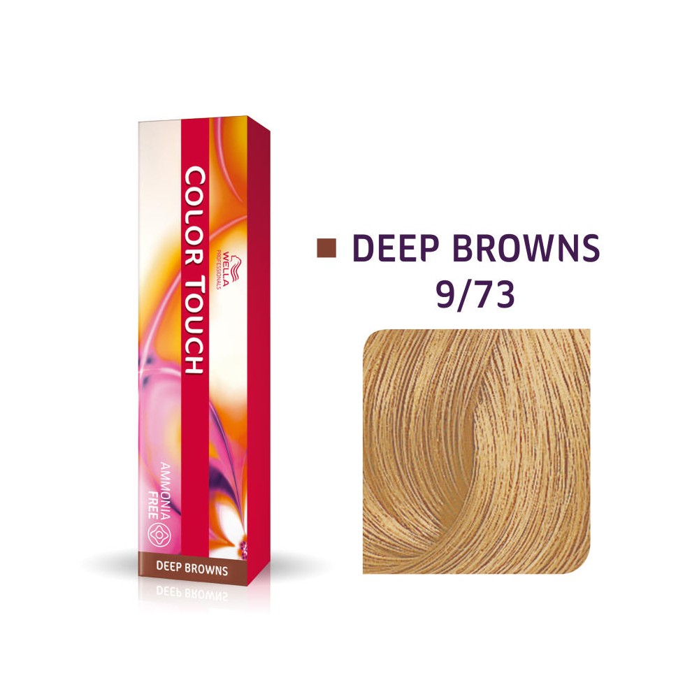 Wella Professionals, Color Touch, Ammonia-Free, Semi-Permanent Hair Dye, 9/73 Bright Blond Golden Chestnut, 60 ml