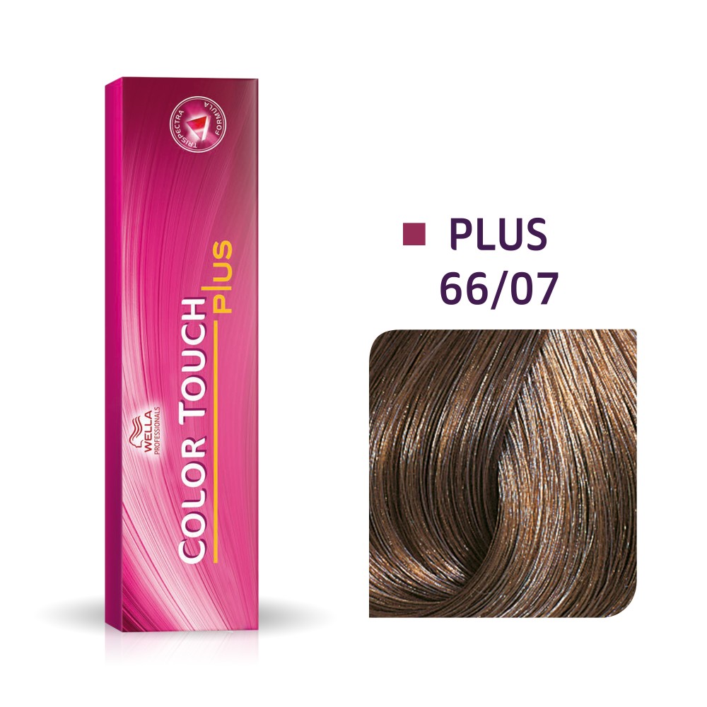 Wella Professionals, Color Touch Plus, Ammonia-Free, Semi-Permanent Hair Dye, 66/07 Dark Blonde Natural Intense Chestnut, 60 ml