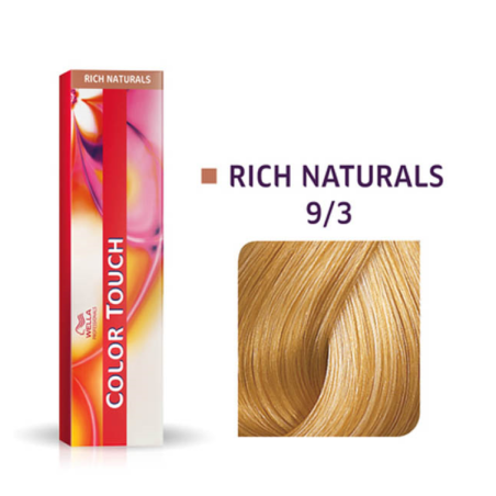 Wella Professionals, Color Touch, Ammonia-Free, Semi-Permanent Hair Dye, 9/3 Golden Light Blonde Mahogany, 60 ml
