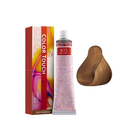 Wella Professionals, Color Touch, Ammonia-Free, Semi-Permanent Hair Dye, 8/73 Light Blonde Gold Brown, 60 ml