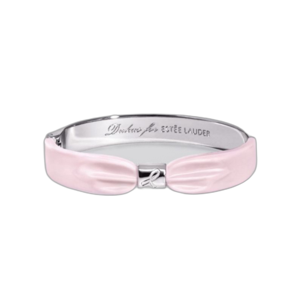 Estee Lauder, Dukas Collection 2021 - Pink Ribbon, For Breast Cancer Awareness Campaign, Base Metal Bracelet, Pink, For Women