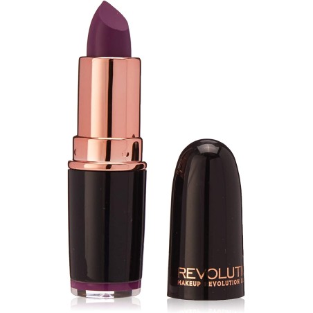 Makeup Revolution, Iconic Pro Lipstick, Cream Lipstick, Liberty Matte Purple, 3.2 g