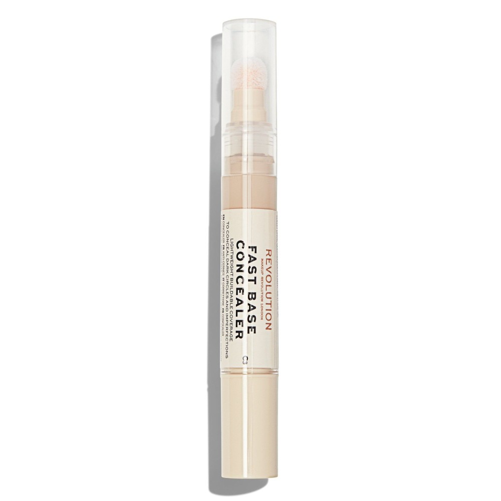 Makeup Revolution, Fast Base Concelear, Under-Eye Concealer Pen, C 3, 4.5 ml
