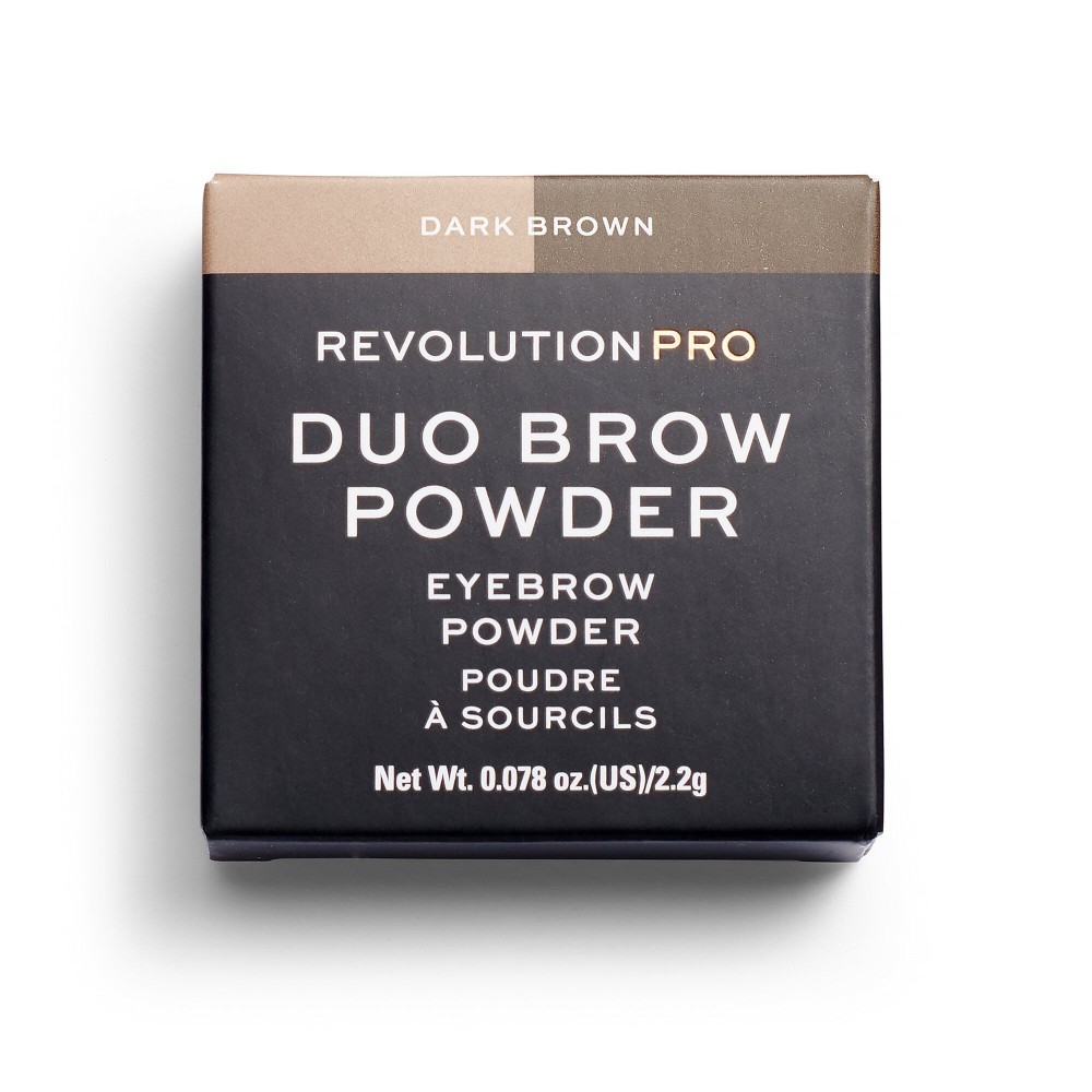 Makeup Revolution, REVOLUTION PRO, Vegan, Eyebrow Powder, Dark Brown, 2.2 g