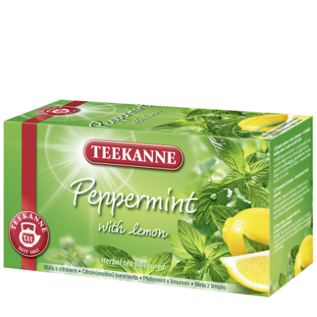 Teekanne Pfefferminze mit Zitrone