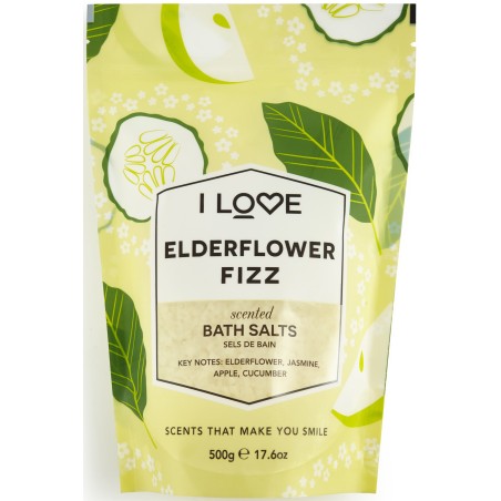 I Love, Signature Collection, Elderflower Fizz, Bath Salt, 500 g
