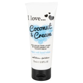 I Love, I Love..., Hydrating, Hand Lotion, Coconut & Cream, 75 ml