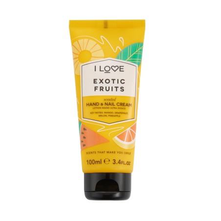I Love, Signature Collection, Moisturizing, Hand & Nail Cream, Exotic Fruits, 100 ml