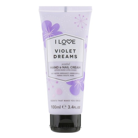 I Love, Signature Collection, Moisturizing, Hand & Nail Cream, Violet Dreams, 100 ml