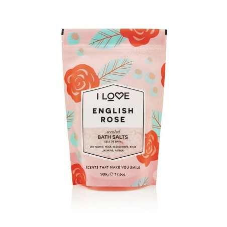 I Love, Signature Collection, English Rose, Bath Salt, 500 g
