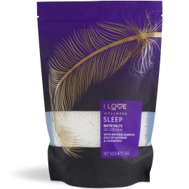 I Love, Wellness Sleep, Essential Oils, Bath Salt, 500 g