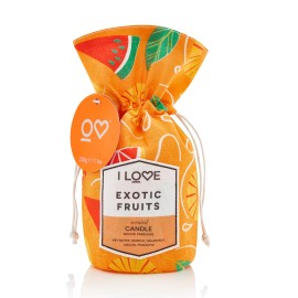 I Love, Exotic Fruits, Mango, Grapefruit, Mango, Pineapple, Scented Candle, 160 g