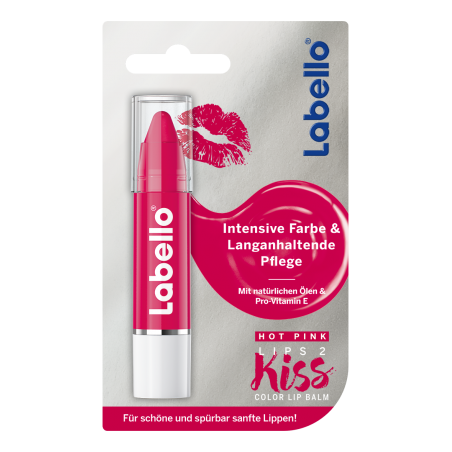 Labello LIPS2Kiss Lippenbalsam in Hot-Pink-Farbe 3 g